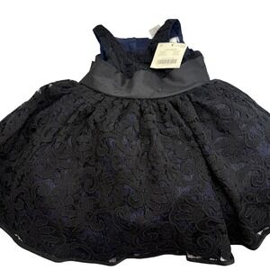 Janie and Jack Special Occasion Dress NWT Size‎ 3-6 Mos Black/Navy
